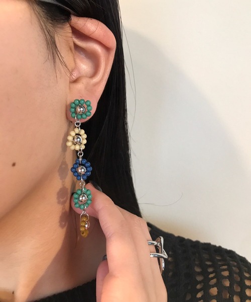 Me%（ミィパーセント）の「カラフルＩラインビーズイヤリング（イヤリング・レディース・ホワイト系その他/グリーン系その他/ピンク系その他・FREE）」の16枚目の写真