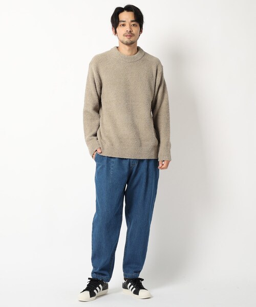 BASECONTROL(ベースコントロール)の「◆フェザーモール モックネックニット(ニット/セーター・メンズ・サックスブルー/グレー系/グレー系その他/グレー/ライトグリーン/ダークグレー/アイボリー・02/04/03)」の21枚目の写真