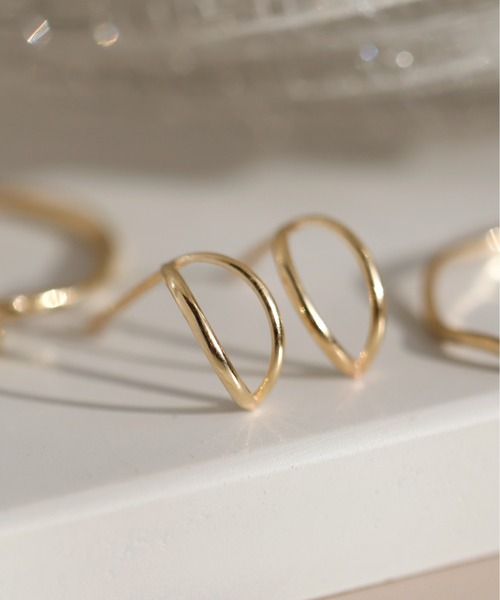 カーブマーキスピアス[K10]（ピアス（両耳用））｜ANEMONE（アネモネ）