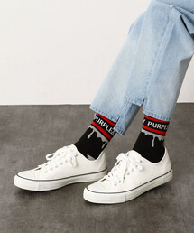 ドリップライン&ロゴショートソックス