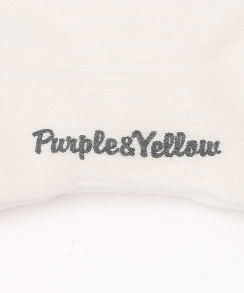 Purple&Yellow(パープルアンドイエロー)の「ドリップライン&ロゴショートソックス(ソックス/靴下・メンズ・ホワイト/ブラック/パープル・27.0cm)」の9枚目の写真