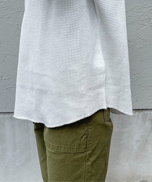 feepur（フェピュール）の「コットンサーマルロンT（Tシャツ/カットソー・レディース・ブラック/オフホワイト/杢グレー・MEDIUM）」の17枚目の写真