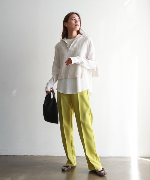 feepur（フェピュール）の「コットンサーマルロンT（Tシャツ/カットソー・レディース・ブラック/オフホワイト/杢グレー・MEDIUM）」の10枚目の写真