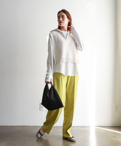 feepur（フェピュール）の「コットンサーマルロンT（Tシャツ/カットソー・レディース・ブラック/オフホワイト/杢グレー・MEDIUM）」の11枚目の写真