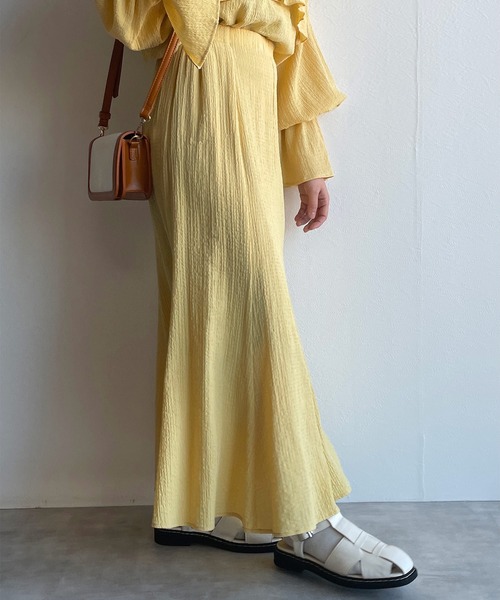 w closet（ダブルクローゼット）の「【SETUP対応】切替マーメイドスカート（スカート・レディース・イエロー/グリーン/オフホワイト・FREE）」の19枚目の写真