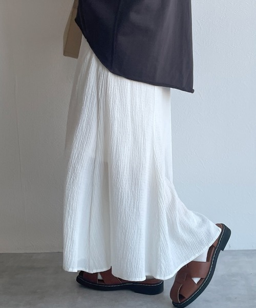 w closet（ダブルクローゼット）の「【SETUP対応】切替マーメイドスカート（スカート・レディース・イエロー/グリーン/オフホワイト・FREE）」の9枚目の写真