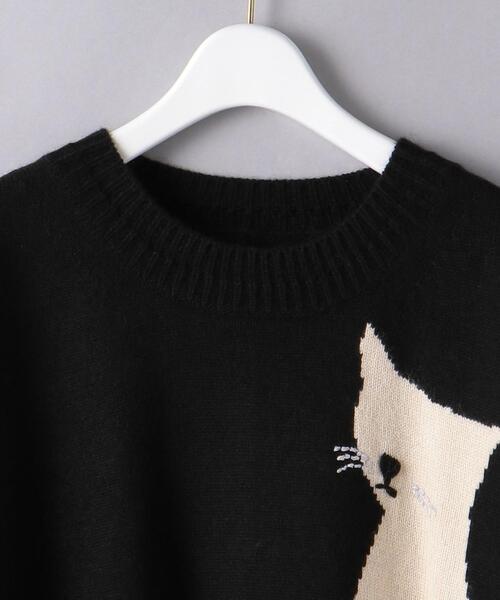 MUVEIL（ミュベール）の「＜MUVEIL（ミュベール）＞CAT ニット ■■■（ニット/セーター・レディース・ブラック/ホワイト・36）」の4枚目の写真
