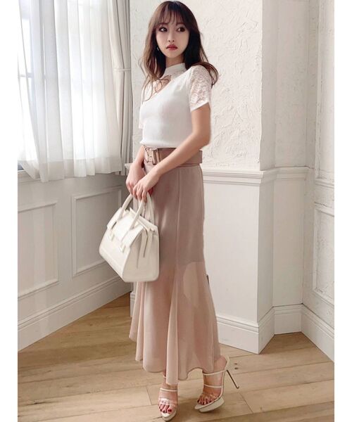 RESEXXY（リゼクシー）の「シアーマーメイドスカート（スカート・レディース・ブラック/グリーン/ベージュ・FREE）」の10枚目の写真