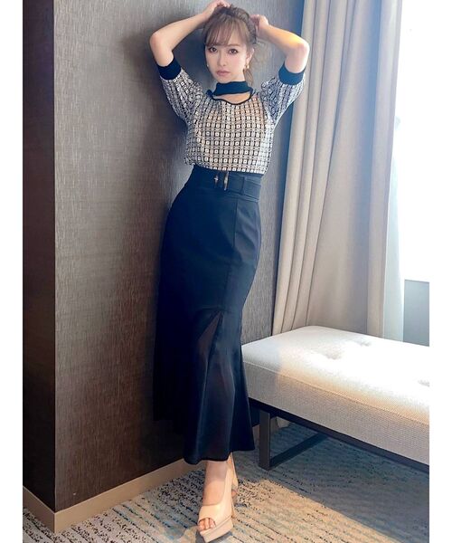 RESEXXY（リゼクシー）の「シアーマーメイドスカート（スカート・レディース・ブラック/グリーン/ベージュ・FREE）」の14枚目の写真