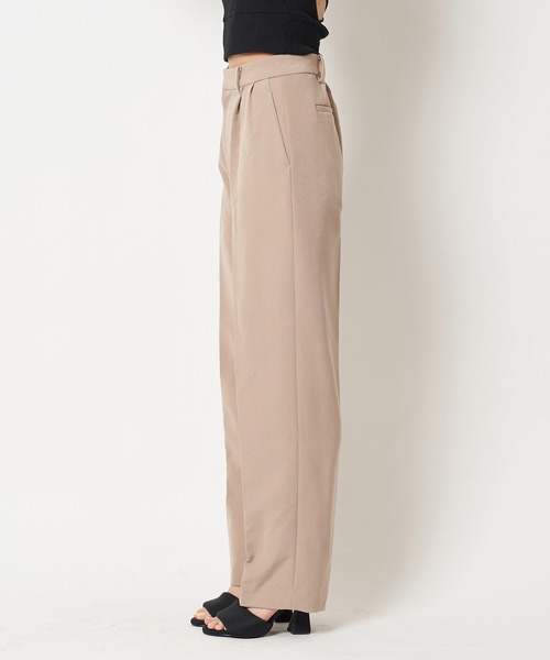 SPIRALGIRL(スパイラルガール)の「ベーシックタックパンツ(スラックス・レディース・グリーン/ブラック/ベージュ・FREE)」の11枚目の写真