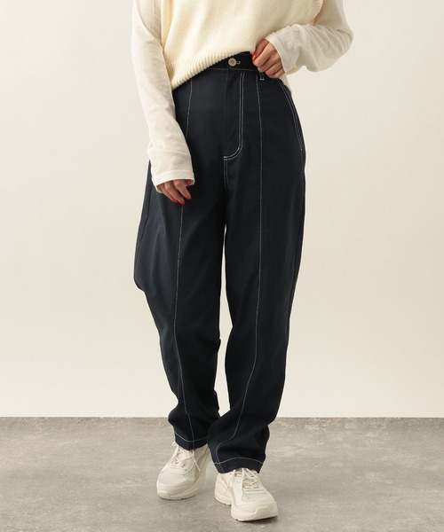 Heather（ヘザー）の「配色ステッチハイウエストパンツ 271912（その他