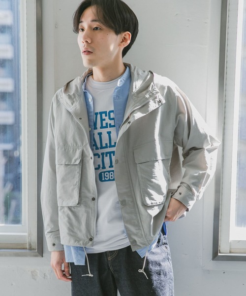 『42サイズ/WEB限定』コットンナイロンクロスカラーマウンテンパーカー