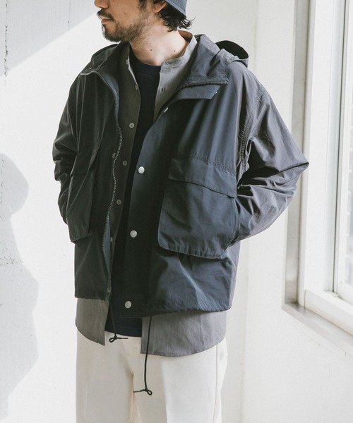 『42サイズ/WEB限定』コットンナイロンクロスカラーマウンテンパーカー