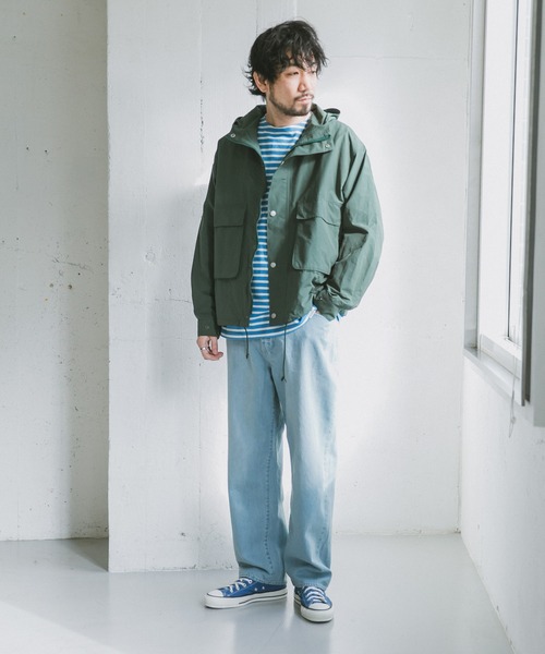 『42サイズ/WEB限定』コットンナイロンクロスカラーマウンテンパーカー