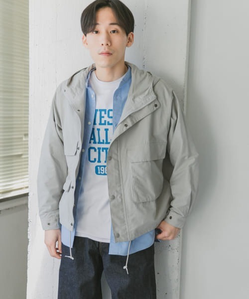 『42サイズ/WEB限定』コットンナイロンクロスカラーマウンテンパーカー