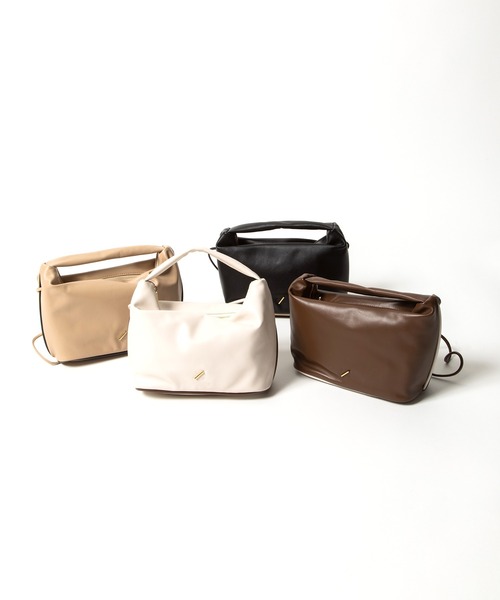 R/b nestle to BEAURE(アールビー)の「Rb カウレザー 2tone Onehandle Shoulder(ハンドバッグ・レディース・ブラウン/ブラック/ベージュ/アイボリー・FREE)」の15枚目の写真