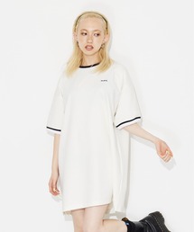 X-girl | CONTRAST COLLAR S/S BIG TEE(Tシャツ/カットソー)