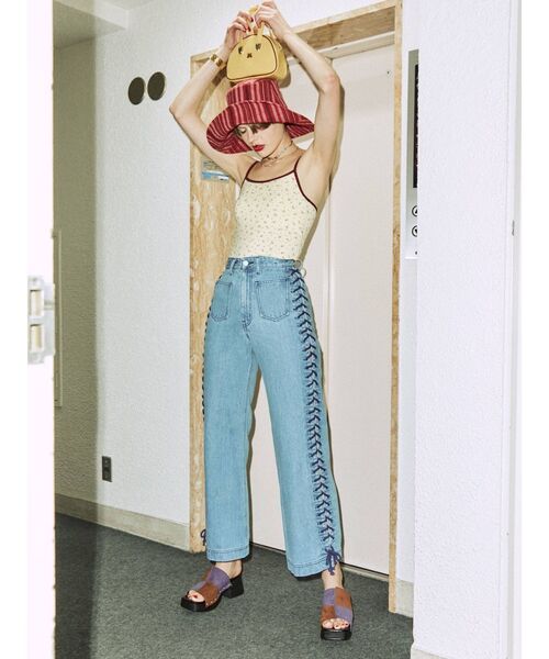 jouetie(ジュエティ)の「チェッカーサボサンダル(サンダル・レディース・ブラック/パープル・M/L)」の8枚目の写真