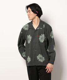 INDIAN  MOTOCYCLE（インディアンモトサイクル）の「【Bl】【INDIAN MOTOCYCLE】オープンカラーシャツ カクタスフラワー（シャツ/ブラウス）」