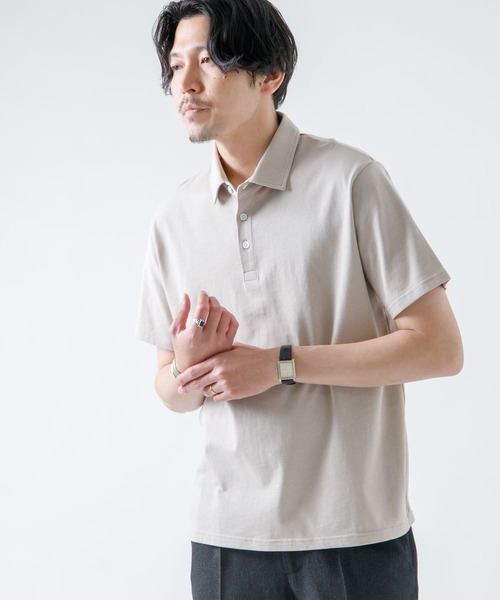 URBAN RESEARCH ROSSO MEN（アーバンリサーチロッソメン）の「『XLサイズあり』『抗菌/防臭』ハイパフォーマンスコットン天竺ポロシャツ（ポロシャツ・メンズ・ホワイト/ブラック/グレー系その他/カーキ/ネイビー/オレンジ・SMALL/MEDIUM/LARGE/X-LARGE）」の9枚目の写真