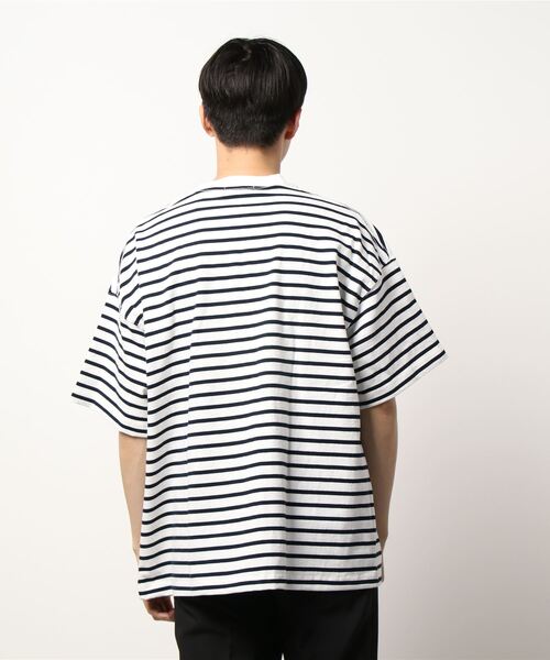 BACK NUMBER（バックナンバー）の「【BACK NUMBER】ビッグシルエットボーダーTシャツ（Tシャツ/カットソー・メンズ・ホワイト×ネイビー/ネイビー×ホワイト・S/M/L/XL）」の4枚目の写真