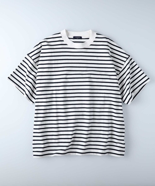 BACK NUMBER（バックナンバー）の「【BACK NUMBER】ビッグシルエットボーダーTシャツ（Tシャツ/カットソー・メンズ・ホワイト×ネイビー/ネイビー×ホワイト・S/M/L/XL）」の5枚目の写真