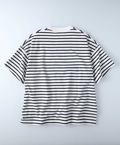 BACK NUMBER（バックナンバー）の「【BACK NUMBER】ビッグシルエットボーダーTシャツ（Tシャツ/カットソー・メンズ・ホワイト×ネイビー/ネイビー×ホワイト・S/M/L/XL）」の8枚目の写真