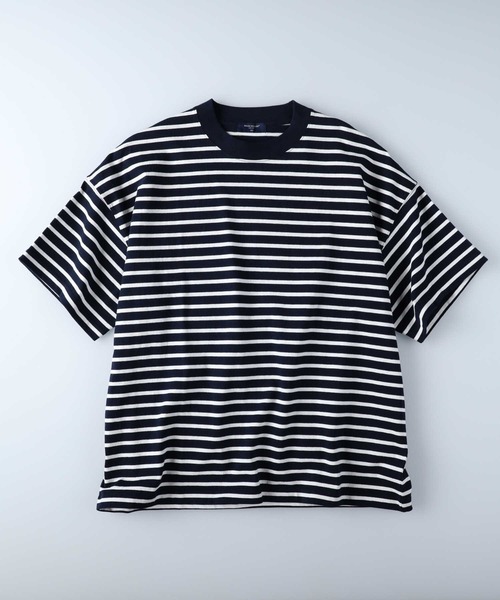 BACK NUMBER（バックナンバー）の「【BACK NUMBER】ビッグシルエットボーダーTシャツ（Tシャツ/カットソー・メンズ・ホワイト×ネイビー/ネイビー×ホワイト・S/M/L/XL）」の13枚目の写真