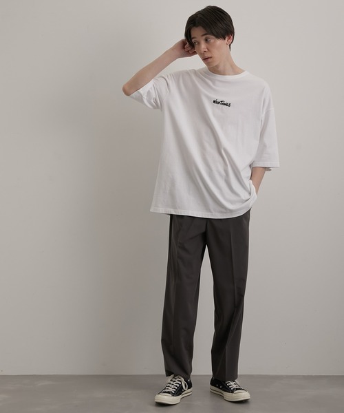 JUNRED(ジュンレッド)の「エアリーストレッチタックストレートパンツ(スラックス・メンズ・チャコールグレー/ライトグレー/ダークグリーン・L/M/S)」の12枚目の写真