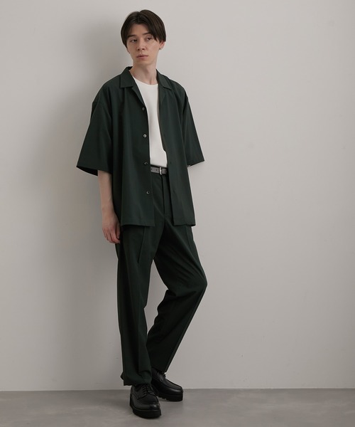 JUNRED(ジュンレッド)の「エアリーストレッチタックストレートパンツ(スラックス・メンズ・チャコールグレー/ライトグレー/ダークグリーン・L/M/S)」の15枚目の写真