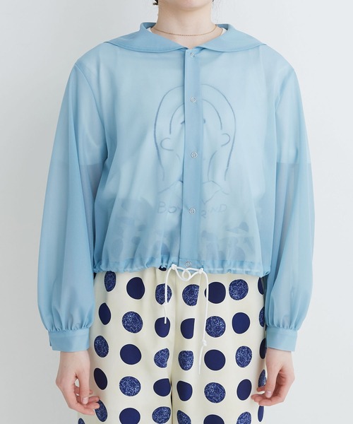 I am I in fact...（アイアムアイインファクト）の「●Organdy SAILOR COLLAR ブルゾン（ブルゾン・レディース・サックスブルー/ブラック/ホワイト・FREE）」の20枚目の写真