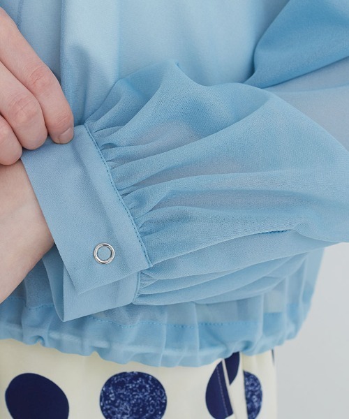 I am I in fact...（アイアムアイインファクト）の「●Organdy SAILOR COLLAR ブルゾン（ブルゾン・レディース・サックスブルー/ブラック/ホワイト・FREE）」の21枚目の写真