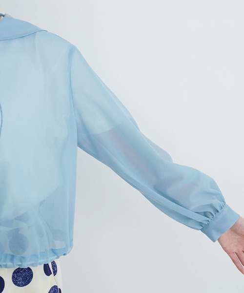 I am I in fact...（アイアムアイインファクト）の「●Organdy SAILOR COLLAR ブルゾン（ブルゾン・レディース・サックスブルー/ブラック/ホワイト・FREE）」の17枚目の写真