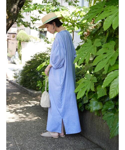 AMERICAN HOLIC（アメリカンホリック）の「ラグランスリーブ袖ボリュームワンピース（ワンピース・レディース・オフホワイト/その他14/イエロー/サックスブルー・M/L）」の9枚目の写真