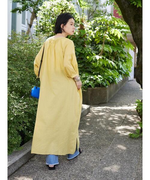 AMERICAN HOLIC（アメリカンホリック）の「ラグランスリーブ袖ボリュームワンピース（ワンピース・レディース・オフホワイト/その他14/イエロー/サックスブルー・M/L）」の17枚目の写真