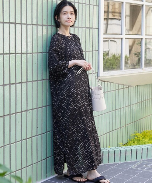 AMERICAN HOLIC（アメリカンホリック）の「ラグランスリーブ袖ボリュームワンピース（ワンピース・レディース・オフホワイト/その他14/イエロー/サックスブルー・M/L）」の4枚目の写真