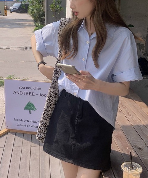 gossip！ロサンゼルス（ゴシップロサンゼルス）の「ビッグシルエットシャツ（シャツ/ブラウス・レディース・イエロー/ホワイト/ピンク/ブルー・FREE）」の15枚目の写真