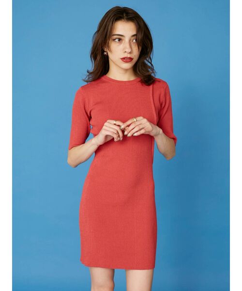 EVRIS（エヴリス）の「サイドオープンニットワンピース（ワンピース・レディース・ブラック/ベージュ/ピンク・FREE）」の11枚目の写真