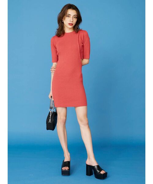 EVRIS（エヴリス）の「サイドオープンニットワンピース（ワンピース・レディース・ブラック/ベージュ/ピンク・FREE）」の14枚目の写真