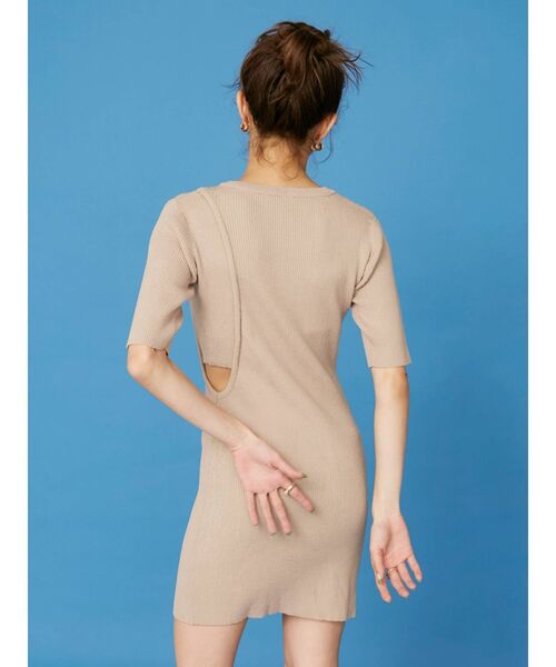 EVRIS（エヴリス）の「サイドオープンニットワンピース（ワンピース・レディース・ブラック/ベージュ/ピンク・FREE）」の20枚目の写真