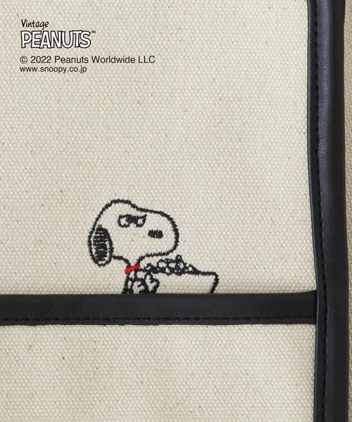 EFOLE（エフォル）の「【EFOLE】 【PEANUTS×EFOLE】 スヌーピー 刺しゅうキャンバス パイピング トートバッグ（トートバッグ・レディース・オフホワイト・FREE）」の11枚目の写真