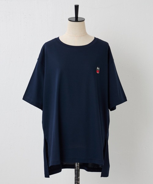 BEARDSLEY(ビアズリー)の「MarketワッペンゆるT(Tシャツ/カットソー・レディース・ホワイト/ネイビー・FREE)」の16枚目の写真