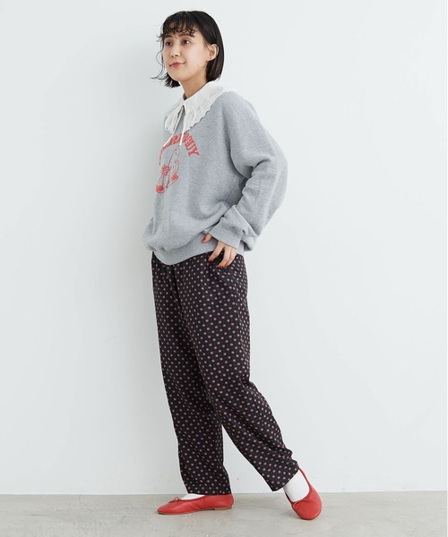 CHILD WOMAN(チャイルドウーマン)の「HUMOROUS GUY発泡プリント スウェット(Tシャツ/カットソー・レディース・ネイビー/レッド/グレー・FREE)」の18枚目の写真