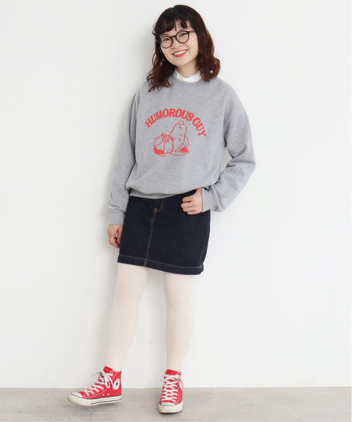 CHILD WOMEN　チャイルドウーマン　スウェット　ミニ裏毛　日本製 CHILD WOMAN（チャイルドウーマン）の「HUMOROUS GUY発泡