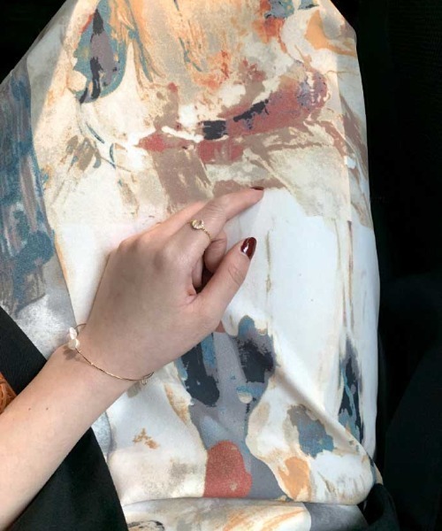 Vipoa（ヴィポア）の「レトロデザインストレートスカート（スカート・レディース・アイボリー・LARGE/MEDIUM）」の4枚目の写真