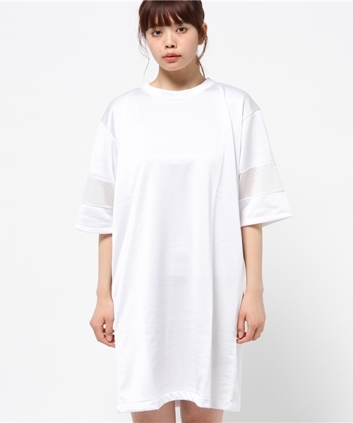OUTLET（アウトレット）の「【robbem】メッシュ切替ワンピース（ワンピース・レディース・ネイビー/ホワイト・FREE）」の3枚目の写真