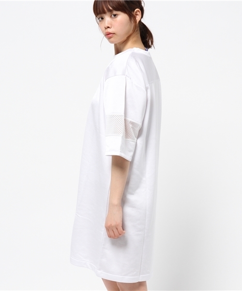 OUTLET（アウトレット）の「【robbem】メッシュ切替ワンピース（ワンピース・レディース・ネイビー/ホワイト・FREE）」の4枚目の写真