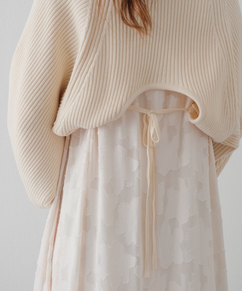 Kastane(カスタネ)の「【2022AWアイテム】リブニットボレロ(カーディガン/ボレロ・レディース・ブラック/アイボリー/ライトグレー・FREE)」の10枚目の写真