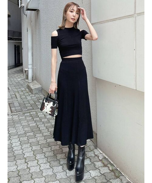 GYDA（ジェイダ）の「【セットアップ着用可】ビスチェレイヤードライク ニットトップス（ニット/セーター・レディース・ブラック/ベージュ/ピンク・FREE）」の19枚目の写真