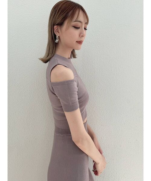 GYDA（ジェイダ）の「【セットアップ着用可】ビスチェレイヤードライク ニットトップス（ニット/セーター・レディース・ブラック/ベージュ/ピンク・FREE）」の21枚目の写真